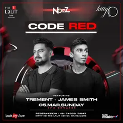For the Techno heads, here's a flyer from "Code Red" at Kitty Ko. I love switching gears and diving into the underground sounds of Techno and Tech House.