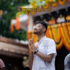A moment of personal reflection and prayer during the Jagannath Rath Yatra in Puri. I came for the visuals but left with something spiritual.
