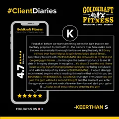 Keerthan's review emphasizes our focus on both mental and physical fitness. We ensure our members are prepared for their journey, and our trainers like Shivakumar provide the guidance needed for consistent gains.