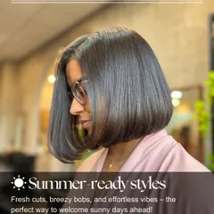 Summer-ready styles are here. This fresh, breezy bob is the perfect way to welcome sunny days. It's chic, lightweight, and effortlessly cool.