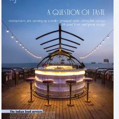 A feature on our floating restaurant project in IfJ Focus magazine, under the headline "A Question of Taste." The article discussed how the design contributes to a multi-sensory dining experience, blending good food with great architecture.