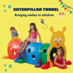 This colorful caterpillar tunnel is perfect for crawling, climbing, and games of hide-and-seek. It's a fantastic piece for developing motor skills and can be set up indoors or outdoors for year-round fun.