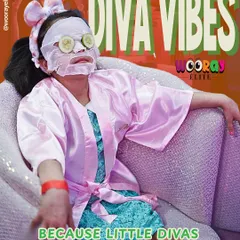 Capturing the pure bliss of our 'Divas of Wooray' spa experience. We believe little divas deserve big pampering too, with gentle face masks, cucumber eyes, and comfy robes for a day of ultimate relaxation and fun.