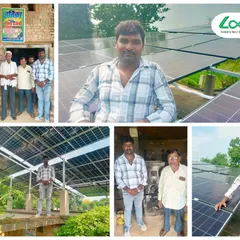 Here is a collage from a successful 20kW solar power system installation in Prayagraj, Uttar Pradesh. This project brought reliable electricity to a rural community, ending the problems of power cuts and high bills for local businesses and homes.