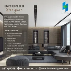 We provide customizable home interior designs, from modular bedrooms and kitchens to wardrobes, furniture, and TV units. Our team of experts works with you to create a space that is tailored to your needs.