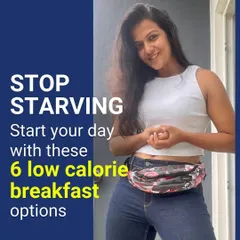 A post about low-calorie breakfast options. I teach that a healthy lifestyle is about eating right to fuel your body, not starving yourself to meet a goal.