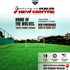 The Wolves are coming to Gaur City. Our new center, opening soon, will offer training for youth, senior, and women's teams, all led by AIFF licensed coaches with a focus on state league exposure.