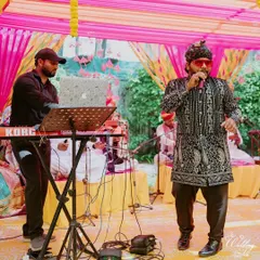 Experience the Rajasthani Mela theme like never before! From vibrant costumes to traditional music and lively games, every detail was crafted to perfection, making the Couple's Haldi celebration a royal affair. 🌸✨