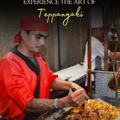 The sizzle of the teppanyaki grill is where the action is. My chef prepares Japanese-inspired dishes live, providing not just a meal but an engaging performance for your guests.