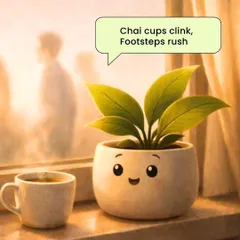 "Chai cups clink, footsteps rush." Your houseplants are part of the morning rush, the quiet afternoons, and all the moments in between.