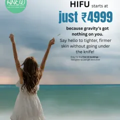 Experience monsoon magic at Anew Goa with HIFU starting at just ₹4999. This non-surgical facelift gives you tighter, firmer skin because gravity's got nothing on you. This offer is for the first 10 bookings only.
