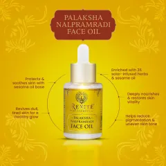 My Palaksha Nalpramradi Face Oil is enriched with 26 solar-infused herbs and sesame oil. It revives dull, tired skin, deeply nourishes, and helps reduce pigmentation for a healthy, even-toned glow.