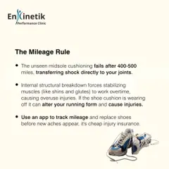 The Mileage Rule is a key indicator. The midsole cushioning in most shoes breaks down after 400-500 miles (700-800 km), transferring more shock directly to your joints.