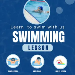 We believe swimming is a life skill for everyone. This graphic outlines our specialized swimming lessons, with dedicated programs for babies, kids, and adults, ensuring a perfect starting point for any age or skill level.