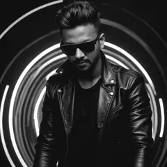 This shot captures the vibe of my work. Whether I'm producing high-energy Bollywood remixes as DJ More or exploring deeper sounds as B40, it's all about the music and the energy.