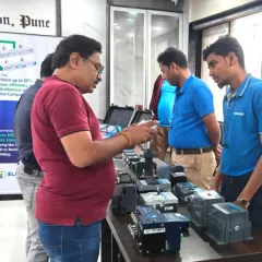A closer look at a product demonstration during our Retailer Day at the Poona Electric and Electronics Association.