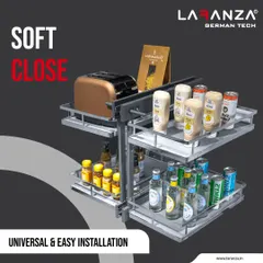 The kitchen corner is notoriously challenging. My soft-close sliding corner units are the solution, providing easy installation and effortless access to stored items.