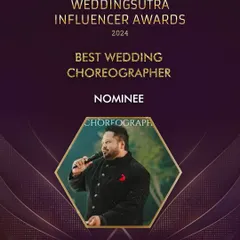 Grateful for the nomination as Best Wedding Choreographer at the 2024 WeddingSutra Influencer Awards. Thank you to everyone who has danced with me and trusted me.