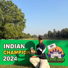 Naina Kapoor celebrating her win as the USKG Indian Champion for 2024. Her consistent scores of 70, 75, and 74 earned her a spot at the World Championship in Pinehurst, USA.