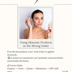 This graphic highlights a common skincare mistake: applying products in the wrong order. For your pigmentation-correcting serums to work, they must be applied before moisturizer, which acts as a barrier.