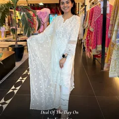 The quintessential white kurta set, my Ivy design is a crowd favorite for a reason. It's made from light, breathable cotton with just the right amount of lace detailing.