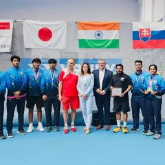 It is a great honor to stand with the Indian soft tennis team and international officials after a successful campaign at the 17th Poland Cup. These are the moments we train for.