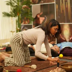 I believe wellness should be accessible everywhere, including the workplace. Here, I am providing a personalized sound healing experience during a corporate wellness session for HCL employees, helping to release tension and promote focus.