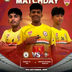 Another high-altitude match day in Bhutan. Our U16 team faces the Bhutan National Team U17. The clash begins!