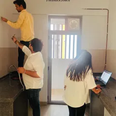 Our team on-site at a new project in Piramal Revanta, Mulund. This is where the magic begins, with detailed measurements and planning to ensure every element of the design is executed perfectly.