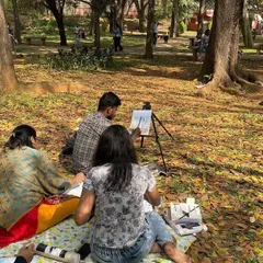 A gathering of artists amidst nature. Our outdoor sessions are about dedicating art to the very elements that inspire it.