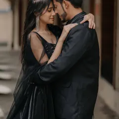 I love creating a moody, cinematic feel for pre-wedding shoots. Here in Mumbai, we used the classic architecture to frame this intimate moment, letting the couple's connection be the main story. The focus is on emotion, not just a pose.
