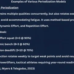 An overview of Conjugate Periodization, a method for training multiple qualities like max effort and dynamic effort concurrently. I use this for advanced athletes who require year-round readiness.