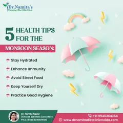 The monsoon season requires extra care. Follow these five simple health tips, including staying hydrated and enhancing immunity, to stay healthy and enjoy the rains.