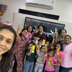 A proud moment with my Grade 1 students and their teachers, celebrating the end of our team-based activity challenge. At Learner's Hub, everyone is a winner because the real prize is learning and growing together.