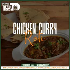 A perfect combination for a hearty meal: our home-style Chicken Curry served with soft, fresh rotis. This is a fulfilling and delicious option for any non-veg lover in your group.