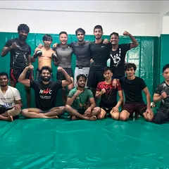 The pro team after a hard session. We cook here every day, pushing each other to get 1% better.