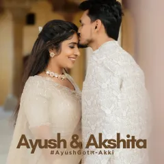 A single, powerful portrait of Ayush and Akshita. The forehead kiss is a simple, intimate gesture that speaks volumes, and we captured it here to serve as the title card for their beautiful Jaipur pre-wedding story.