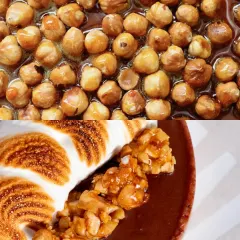 The hazelnut praline adds a delightful crunch and nutty flavour that cuts through the richness of the chocolate.
