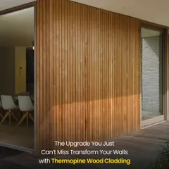 Here is a perfect example of how Thermopine wood cladding can transform your walls. This is an upgrade you can't miss if you want a modern, natural look that is also sustainable and built to last.