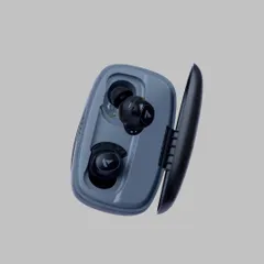 A clean, top-down view of Boat wireless earbuds in their charging case. This simple, informative shot clearly displays the product and its features for e-commerce listings.