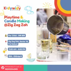 The same fun candle making workshop was also available at Zig Zag Zoh's Faridabad location. I make sure to find great activities happening all across the NCR region.