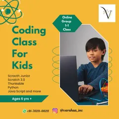 Our coding program is structured for ages 6 and up, available in both group and 1-on-1 online formats. We cover everything from Scratch Junior for beginners to advanced JavaScript, ensuring a complete learning path.