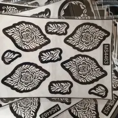 Another look at this popular floral stencil. The design is intricate enough to look professional but is very simple to apply.