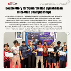A proud moment for Spinart Malad Gymkhana at the Inter-Club Championships. Our men's team secured second place and our women's team won their division, showcasing the depth of talent in our community.