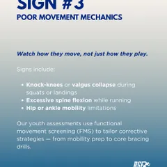 We watch how young athletes move, not just how they play. Our functional movement screening identifies issues like knee collapse or mobility limitations to tailor corrective strategies.