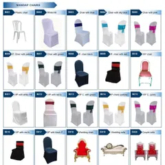 A look at our chair and sofa options. We provide everything from simple plastic chairs to elegant VIP chairs with covers and sashes, as well as decorative couple sofas for the stage.