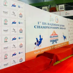 Our branding featured prominently at the 1st IIS Rajdhani Judo Championship. Partnering with sports events allows us to bring our expertise directly to the athletes, promoting injury prevention and safe competition.