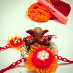 An easy, last-minute Rakhi you can make at home. This design uses wool, beads, and a 3D liner to create a beautiful and meaningful Rakhi for Raksha Bandhan.