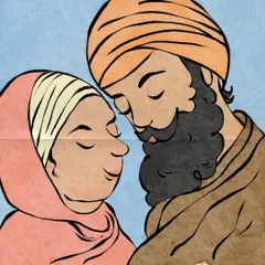 An illustration capturing the quiet comfort and deep affection of a lifelong partnership. This piece, part of my 'Seasons of Love' calendar, is a tribute to love that deepens with time, finding a home in a simple, warm embrace.
