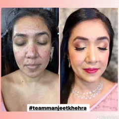 A before-and-after showing the power of natural makeup. Real skin has texture, and my goal is to create a healthy, glowing look that feels comfortable and looks beautiful, not to hide the person underneath.